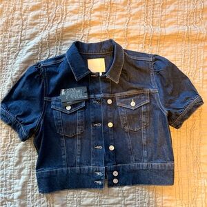 PAIGE Women's Dark Blue Denim Jacket